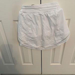 Lululemon shorts with skirt over shorts. So cute. Pet free and smoke free home.
